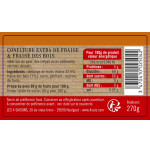 Confiture extra de fraise & fraise des bois 270g