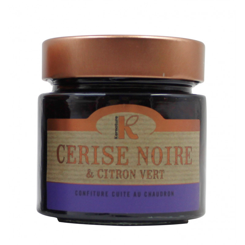 Confiture de cerise noire & citron vert 270g